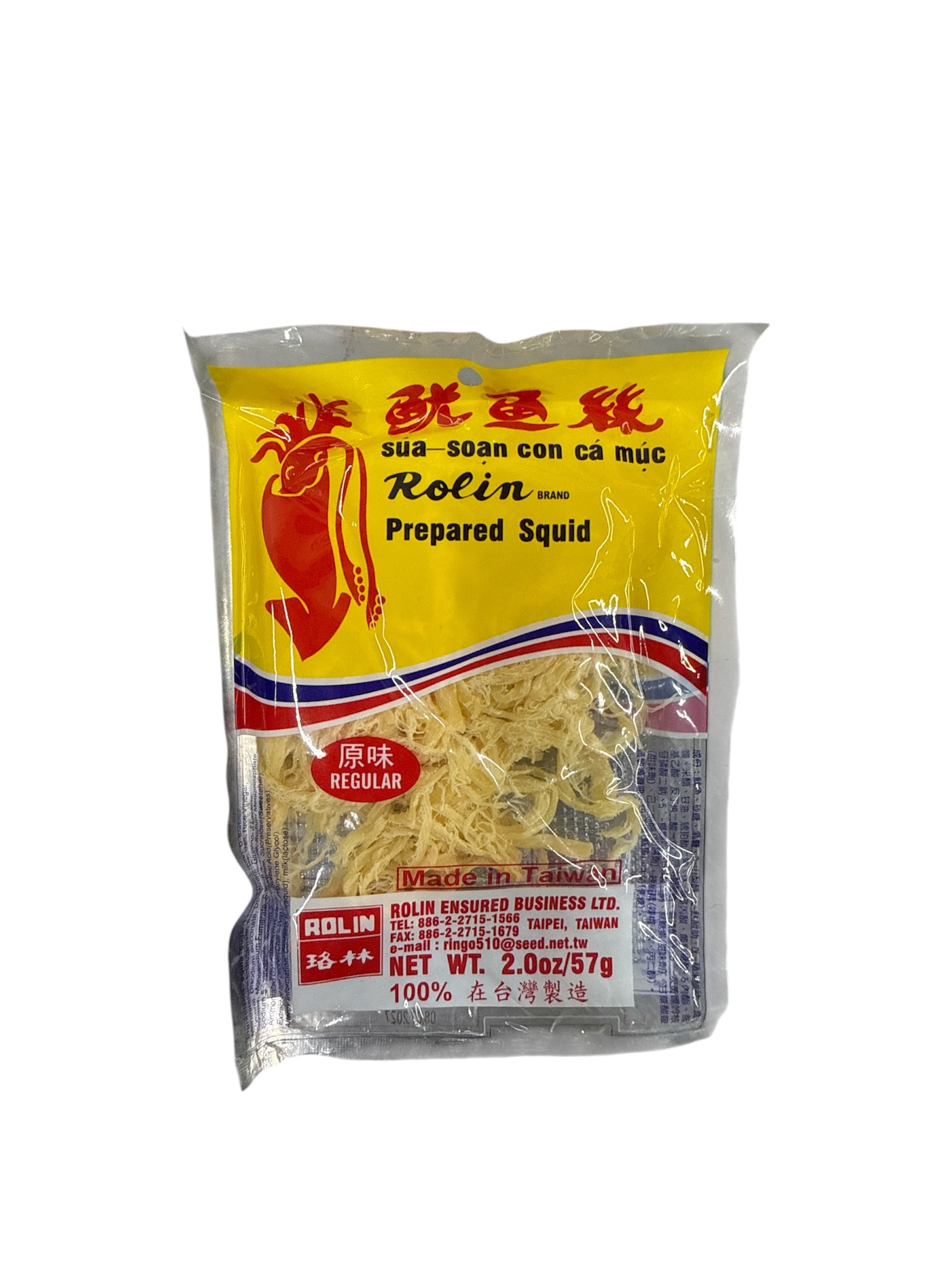 Rolin Squid Prepared Snack, Original Flavour, White, 57 g